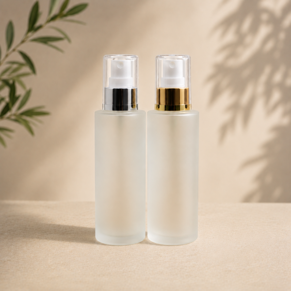 Chai thủy tinh đựng lotion 100ml nắp xịt