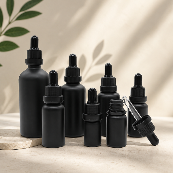  Bộ chai serum đen nhám 5ml – 100ml 