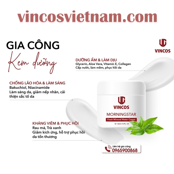  GIA CÔNG KEM DƯỠNG TẠI VINCOS