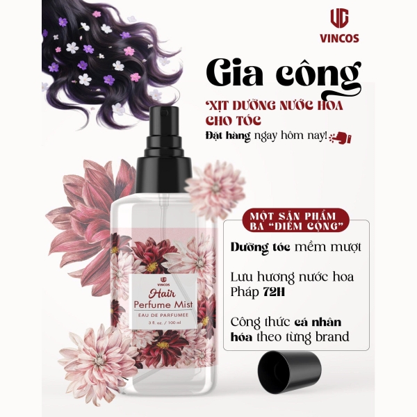 GIA CÔNG NƯỚC HOA CHO TÓC TẠI VINCOS