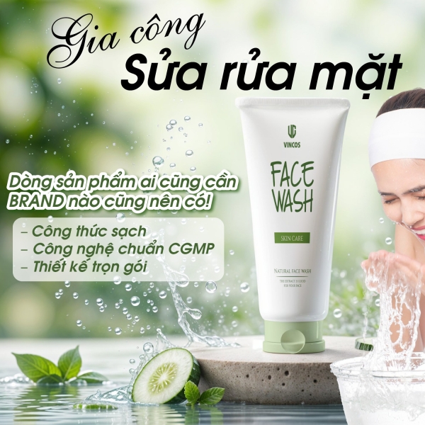 Gia Công Sữa Rửa Mặt – Dòng Sản Phẩm “Key” Bán Quanh Năm Cùng Vincos