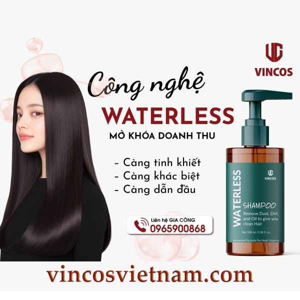 Gia Công Dưỡng Tóc Công nghệ WATERLESS tại Vincos