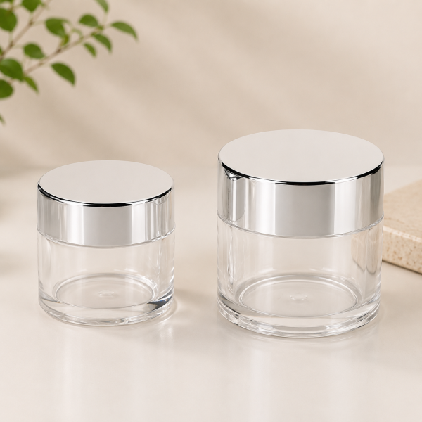 Hũ nhựa PET trong nắp mạ bạc