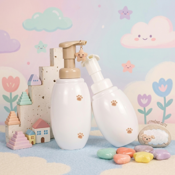 Chai tạo bọt bầu dục xinh iu