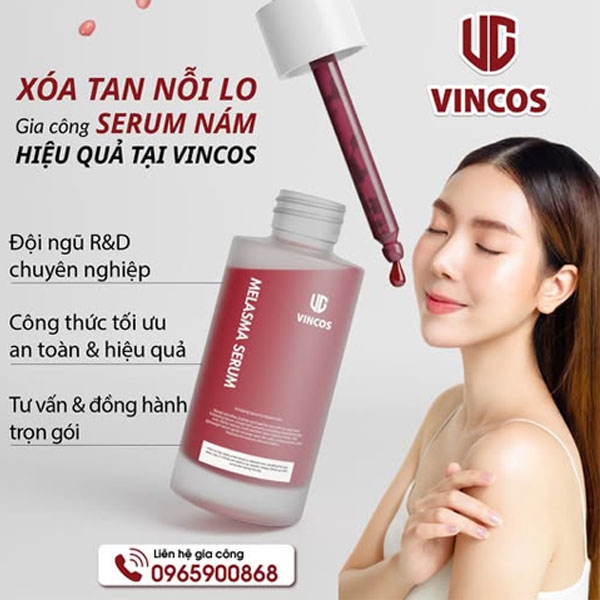 GIA CÔNG SERUM NÁM  TẠI VINCOS VIỆT NAM